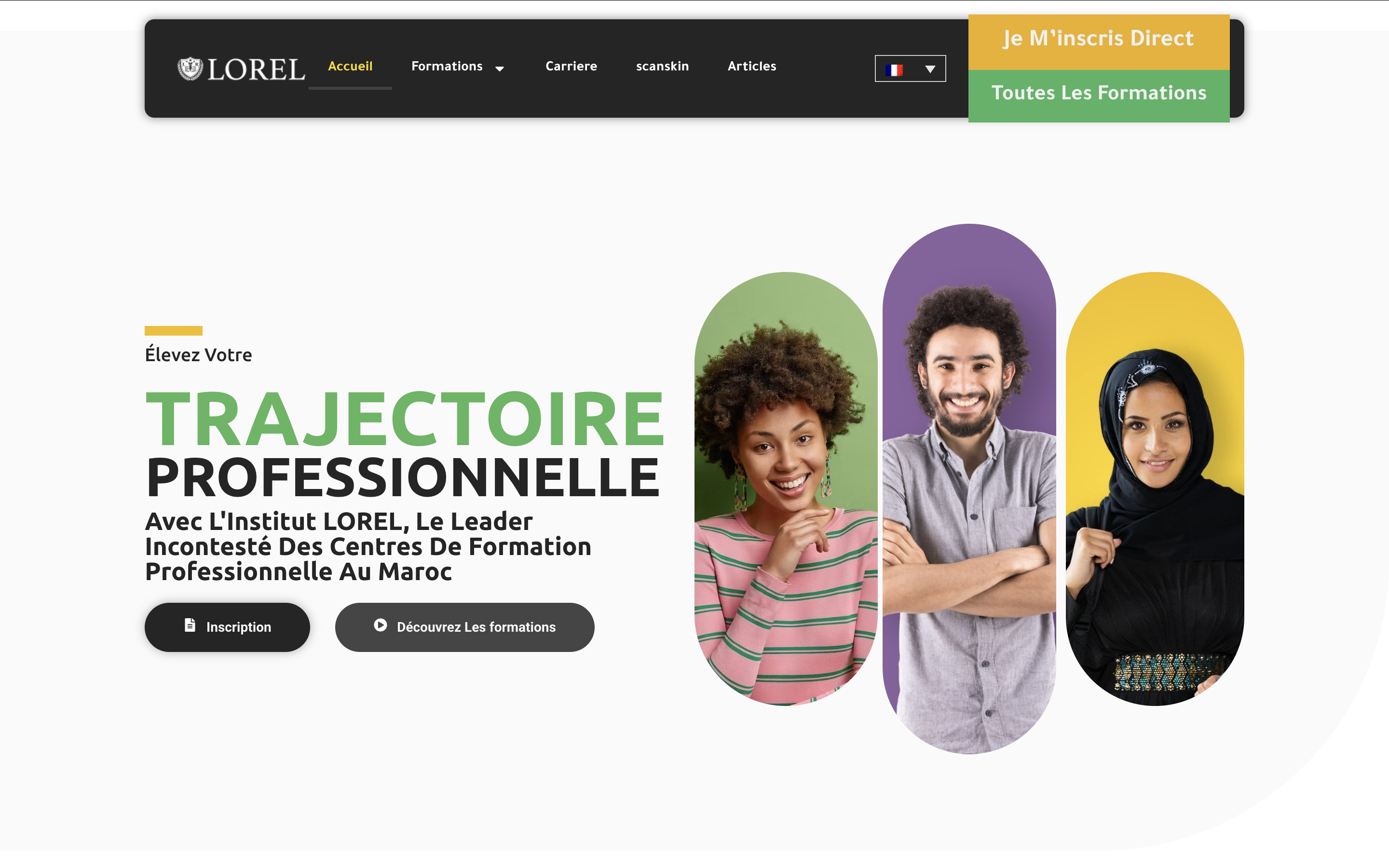 Institut LOREL professional training center Morocco website